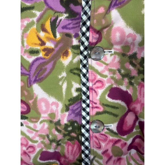 Koos Of Course Reversible Purple & Floral Button-Up Jacket L - Picture 2 of 6